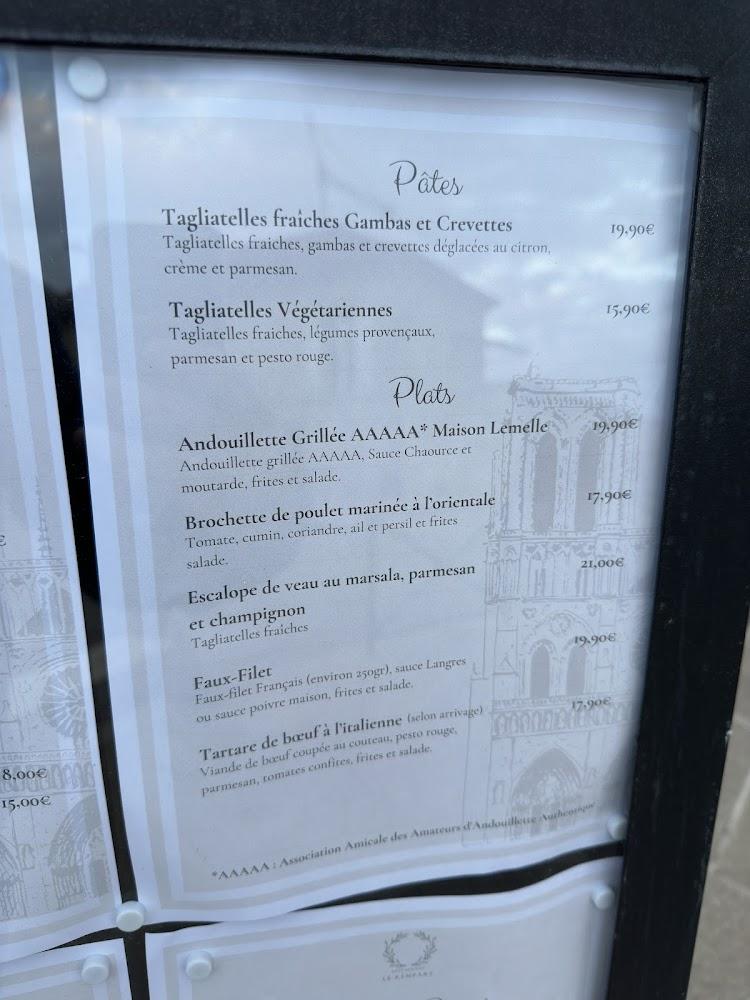 Le Rempart - Menu Image 3